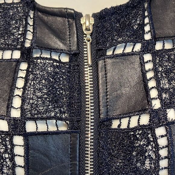 Frank Lyman Navy‎ Blue Patchwork Design Zip Up Jacket Size Small - Picture 7 of 12